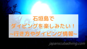 石垣島でダイビングを120%楽しむ方法！