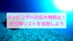 ダイビング持ち物リストを作成！ご自由にDLどうぞ